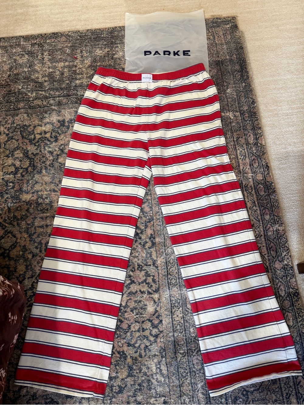 PARKE coastal Lighthouse stripe pants